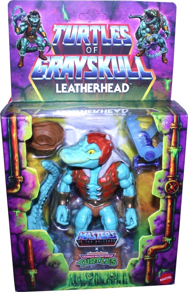 MOTU x TMNT: Turtles of Grayskull Actionfigur Leatherhead 14 cm von Mattel